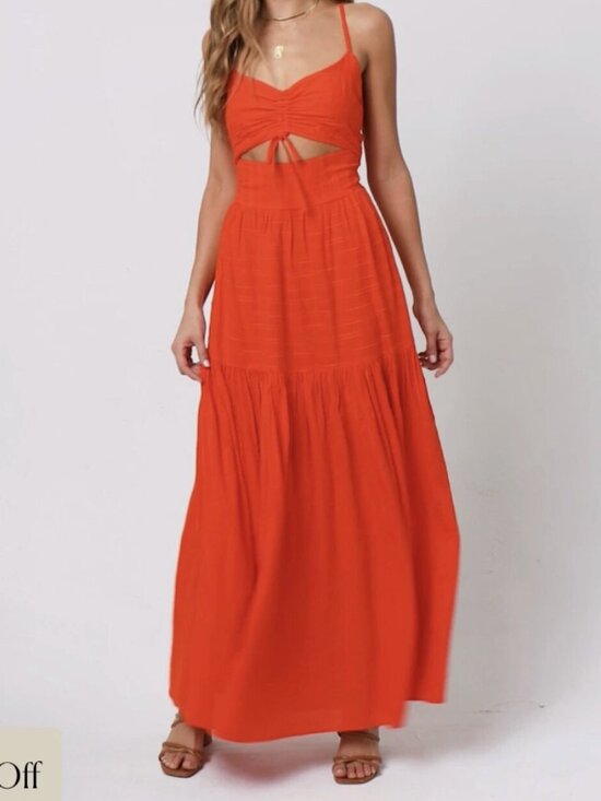 l*space Dresses & Skirts - l*space Orange Cutout Maxi Dress